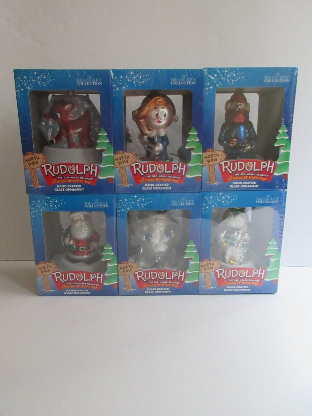 6 Rudolph The Red-Nosed Reindeer Brass Key Collection Christmas - Factory Sealed